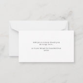 Sleek Black Simple Script Wedding Budget Vielen Da Mitteilungskarte (Rückseite)