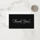 Sleek Black Simple Script Wedding Budget Vielen Da Mitteilungskarte (Vorderseite/Rückseite Beispiel)