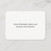 Sleek Black Watch Icon Visitenkarte (Rückseite)