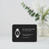 Sleek Black Watch Icon Visitenkarte (Stehend Vorderseite)
