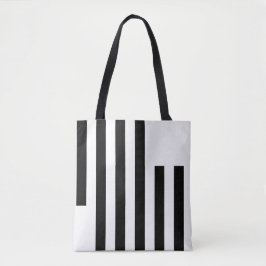 Sleek Black & White Custom Totbeutel Tasche