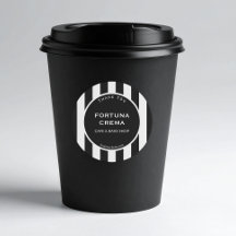 Sleek Black White Stripe Business Name Thank You