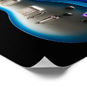 Sleek Blue Electric Guitars Poster (Ecke)