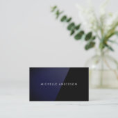 Sleek Blue High Gloss Business Card Visitenkarte (Stehend Vorderseite)
