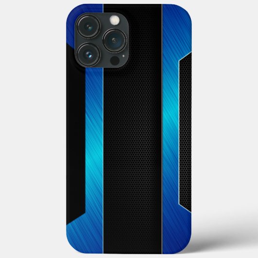 Sleek Blue Metal Case-Mate iPhone Hülle (Rückseite)