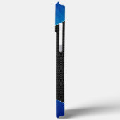 Sleek Blue Metal Case-Mate iPhone Hülle (Rückseite / Links)