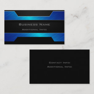 Sleek Blue Metal Visitenkarte