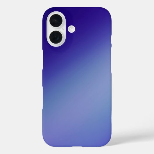 Sleek blue Ombre - iPhone 16 Case (Rückseite)
