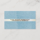 Sleek Blue Texture Visitenkarte (Rückseite)