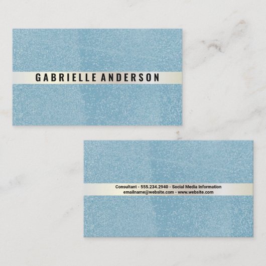 Sleek Blue Texture Visitenkarte (Vorne/Hinten)