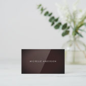 Sleek Brown Red High Gloss Business Card Visitenkarte (Stehend Vorderseite)