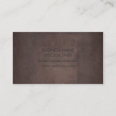 Sleek Brown Texture | Einfache Hintergründe Visitenkarte (Rückseite)