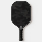 Sleek Camo Deep Black Dark Charcoal Tones Modern  Pickleball Schläger (Rückseite)