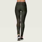 Sleek Camouflage Deep Black Dark Charcoal Tones Mo Leggings (Rückseite)