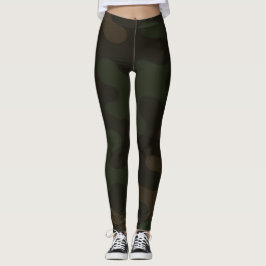 Sleek Camouflage Deep Black Dark Charcoal Tones Mo Leggings