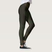 Sleek Camouflage Deep Black Dark Charcoal Tones Mo Leggings (Rechts)