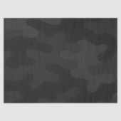 Sleek Camouflage Deep Black Dark Charcoal Tones Mo Seidenpapier (Vorderseite)