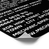 Sleek Car Logo Auto Mechanik & Reparatur Werbung Poster (Ecke)