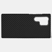 Sleek Carbon Fiber Weave Texture, modern Samsung Galaxy Hülle (Rückseite (Horizontal))