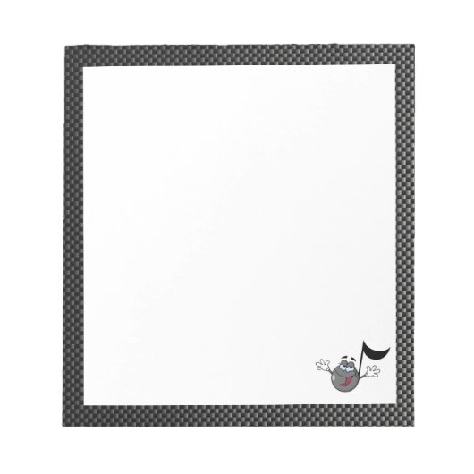 Sleek Cartoon Musiknote Notizblock (Vorderseite)