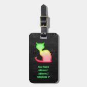 Sleek Cat Gepäckanhänger (Vorderseite vertikal)