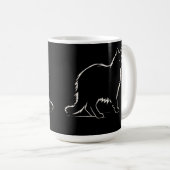 Sleek Cat Silhouette - Purr-fect Coffee Companion Kaffeetasse (VorderseiteRechts)