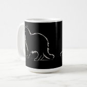 Sleek Cat Silhouette - Purr-fect Coffee Companion Kaffeetasse (Vorderseite Links)