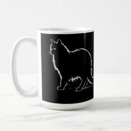 Sleek Cat Silhouette - Purr-fect  Coffee Companion Kaffeetasse