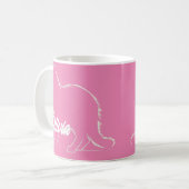 Sleek Cat Silhouette - Purr-fect Morning Companion Kaffeetasse (Vorderseite Links)