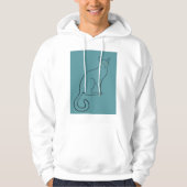 Sleek Cat Sketch Hoodie (Vorderseite)