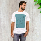 Sleek Cat Sketch T-Shirt