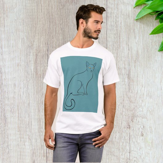 Sleek Cat Sketch T-Shirt