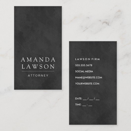 Sleek Chalkboard Texture Termin (Vorne/Hinten)