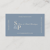 Sleek Chic Minimal Elegant Boutique Monogram Logo Visitenkarte (Vorderseite)