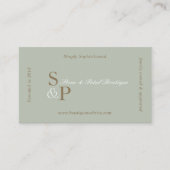 Sleek Chic Minimal Elegant Boutique Monogram Logo Visitenkarte (Vorderseite)