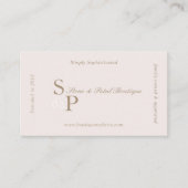 Sleek Chic Minimal Elegant Boutique Monogram Logo Visitenkarte (Vorderseite)