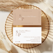 Sleek Chic Minimal Elegant Boutique Monogram Logo Visitenkarte