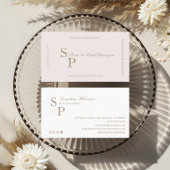Sleek Chic Minimal Elegant Boutique Monogram Logo Visitenkarte