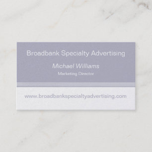 Sleek Color Block Business Card, Lilac Visitenkarte