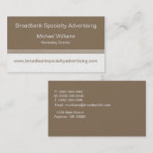Sleek Color Block Business Card, Mocha Visitenkarte (Vorne/Hinten)