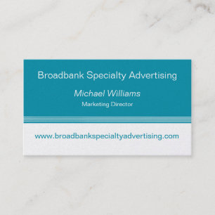 Sleek Color Block Business Card, Oasis Blue Visitenkarte