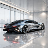 Sleek Concept Supercar Wall Decor Karte