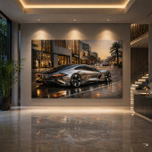Sleek Concept Supercar Wall Decor Karte