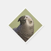 Sleek Congo African Gray Parrot Serviette (Ecke)