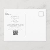 Sleek Contemporary Monogram Gray Wedding Postkarte (Rückseite)