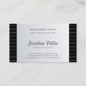 Sleek Creative Design Corporate Silver Look modern Visitenkarte (Vorderseite)
