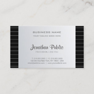 Sleek Creative Design Corporate Silver Look modern Visitenkarte