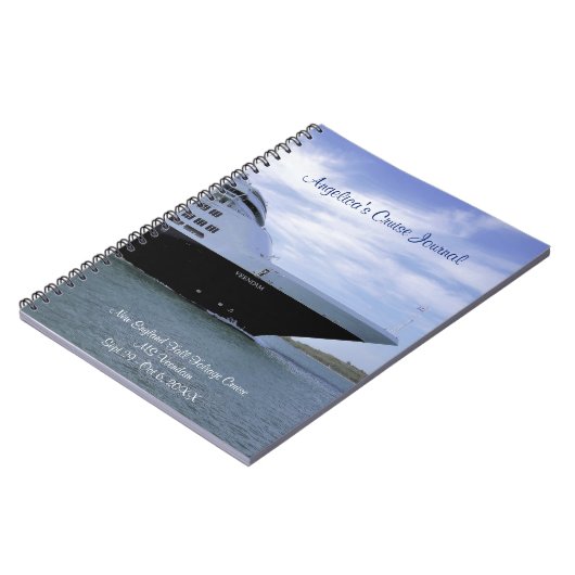 Sleek Cruise Ship Bow Personalisiert Cruise Journa Notizblock (Linke Seite)