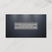 Sleek Dark Blue Subtle Gray Visitenkarte (Rückseite)