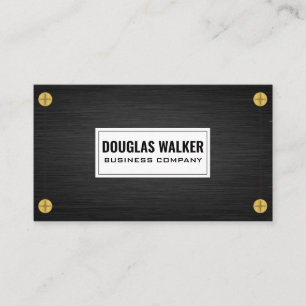 Sleek Dark Metal Metallschrauben aus Gold Visitenkarte